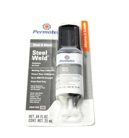 Cola Epoxi Solda Plastico Preta 25Ml + Cola Epoxi Titanium Solda Metal 25Ml